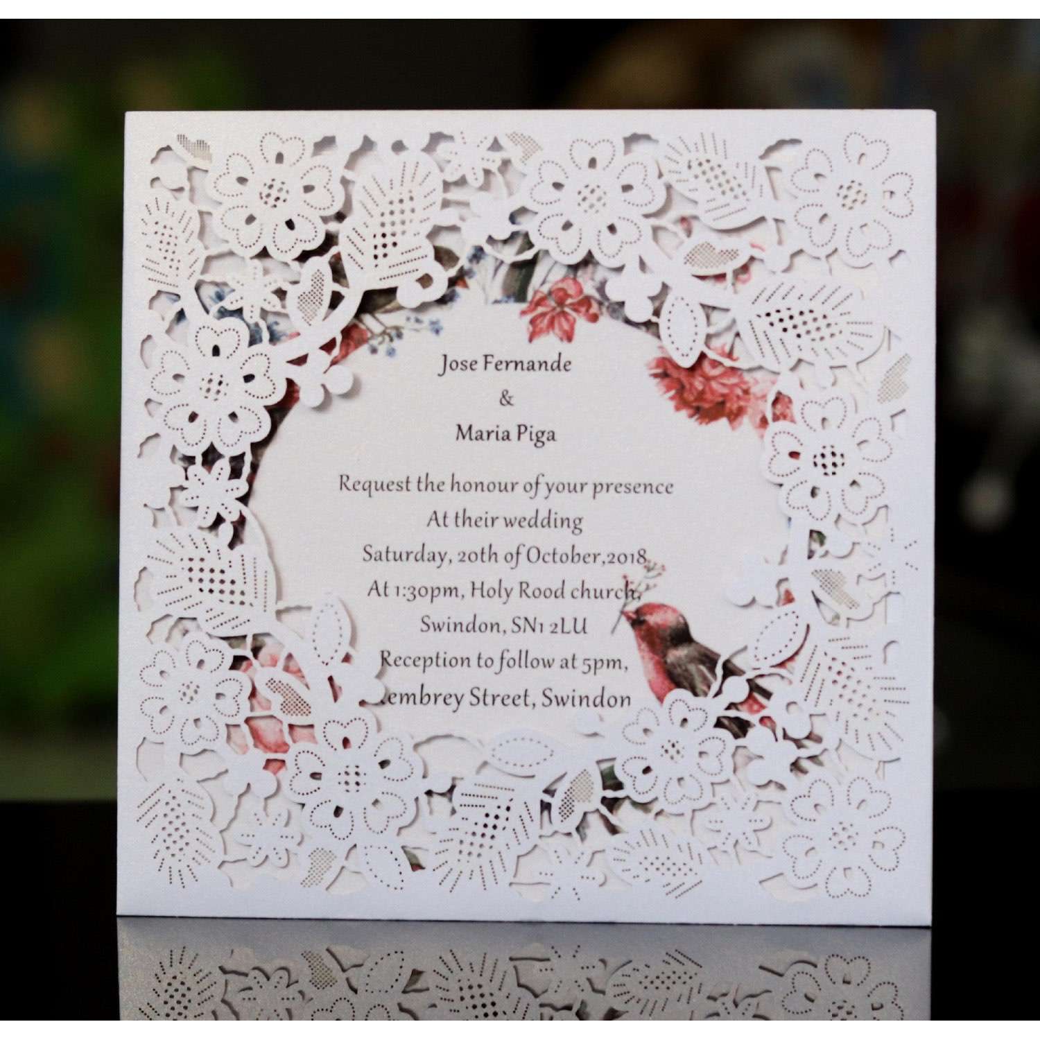 Square Laser Cut Invitation Card Annual Meeting Invitation 